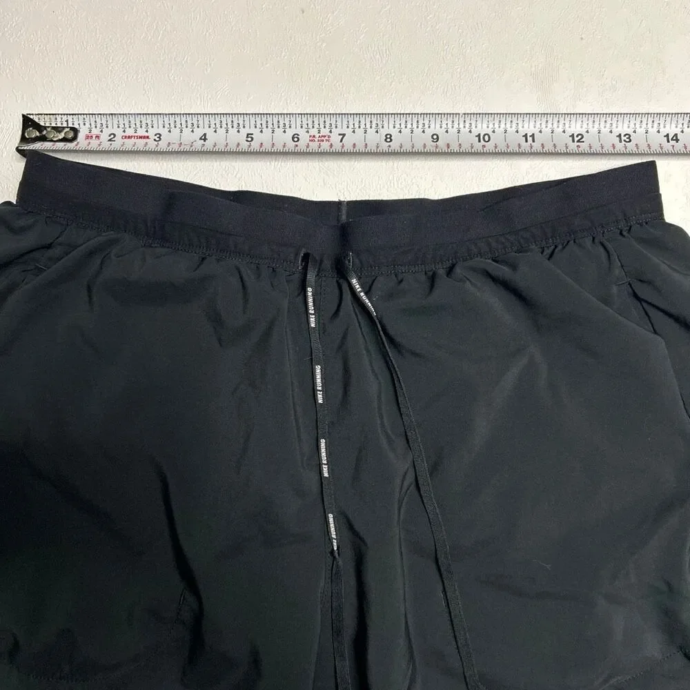 Nike Dri-FIT Black Running Shorts Reflective Logo Men’s Size Small
